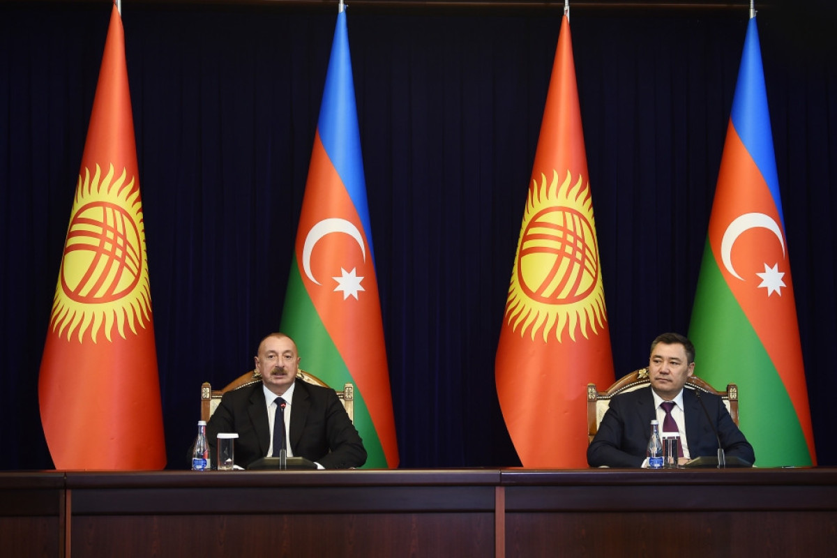 Azərbaycan Prezidenti: "Bizim “Azersky” və “Azerspace-1” peyklərimiz Qırğız tərəfdaşlarımıza xidmətlər göstərir"
