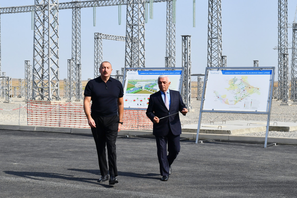 Prezident “Cəbrayıl” Qovşaq Yarımstansiyasında tikinti işlərinin gedişi ilə tanış olub - FOTO 