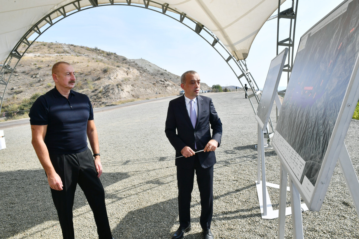 Prezident Qubadlıda “Zabuxçay” və “Bərgüşadçay” su anbarlarının layihələri ilə tanış olub - YENİLƏNİB 