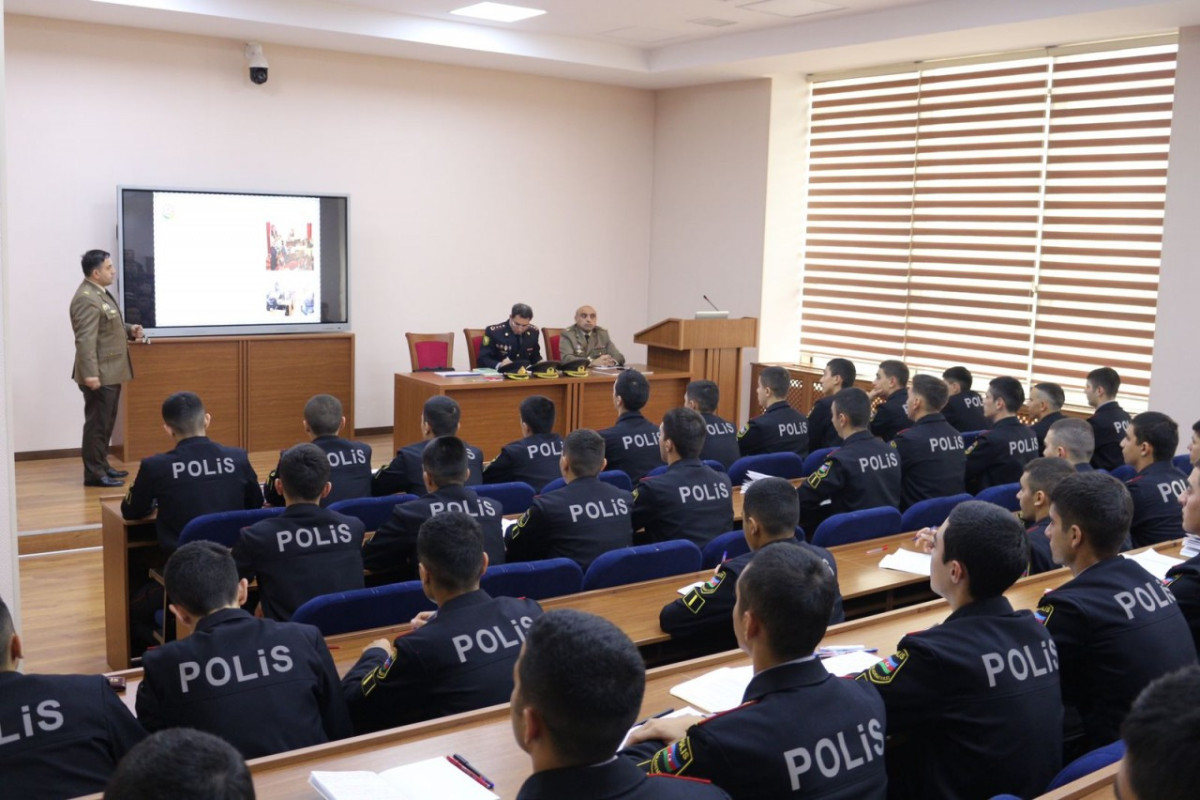 Polis Akademiyasında fövqəladə hallarla bağlı nümunəvi dərs keçirilib - FOTO 