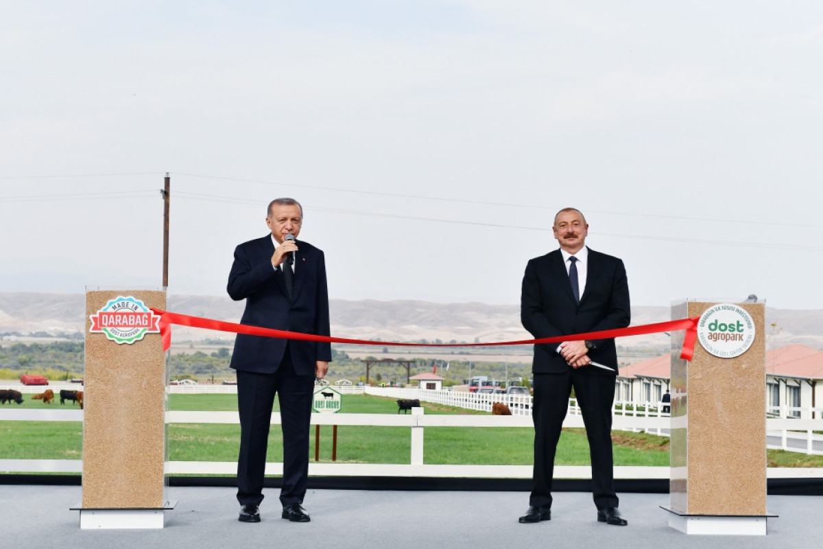 Ərdoğan: Müharibə nəticəsində tamamilə yararsız hala salınmış bu yerlər indi bərəkətli torpaqlara çevrilib