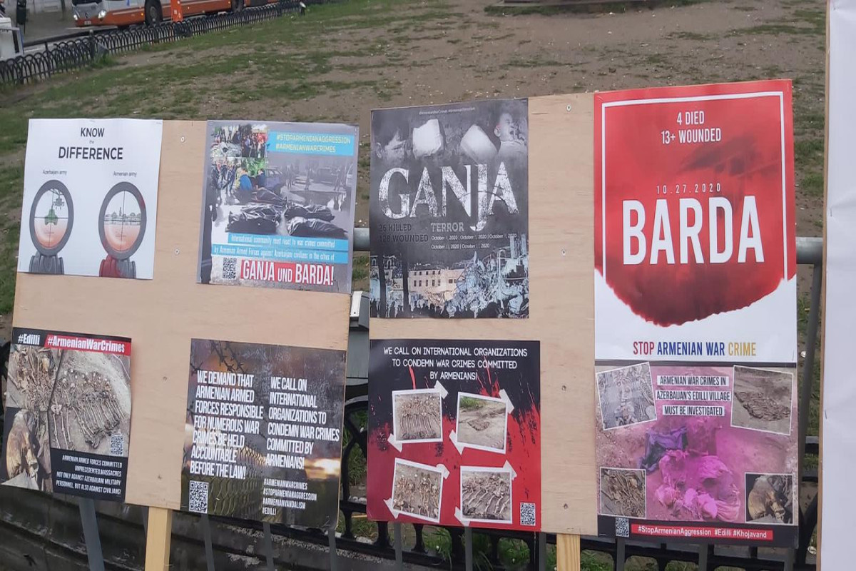 В Брюсселе проведена акция протеста против военных преступлений Армении