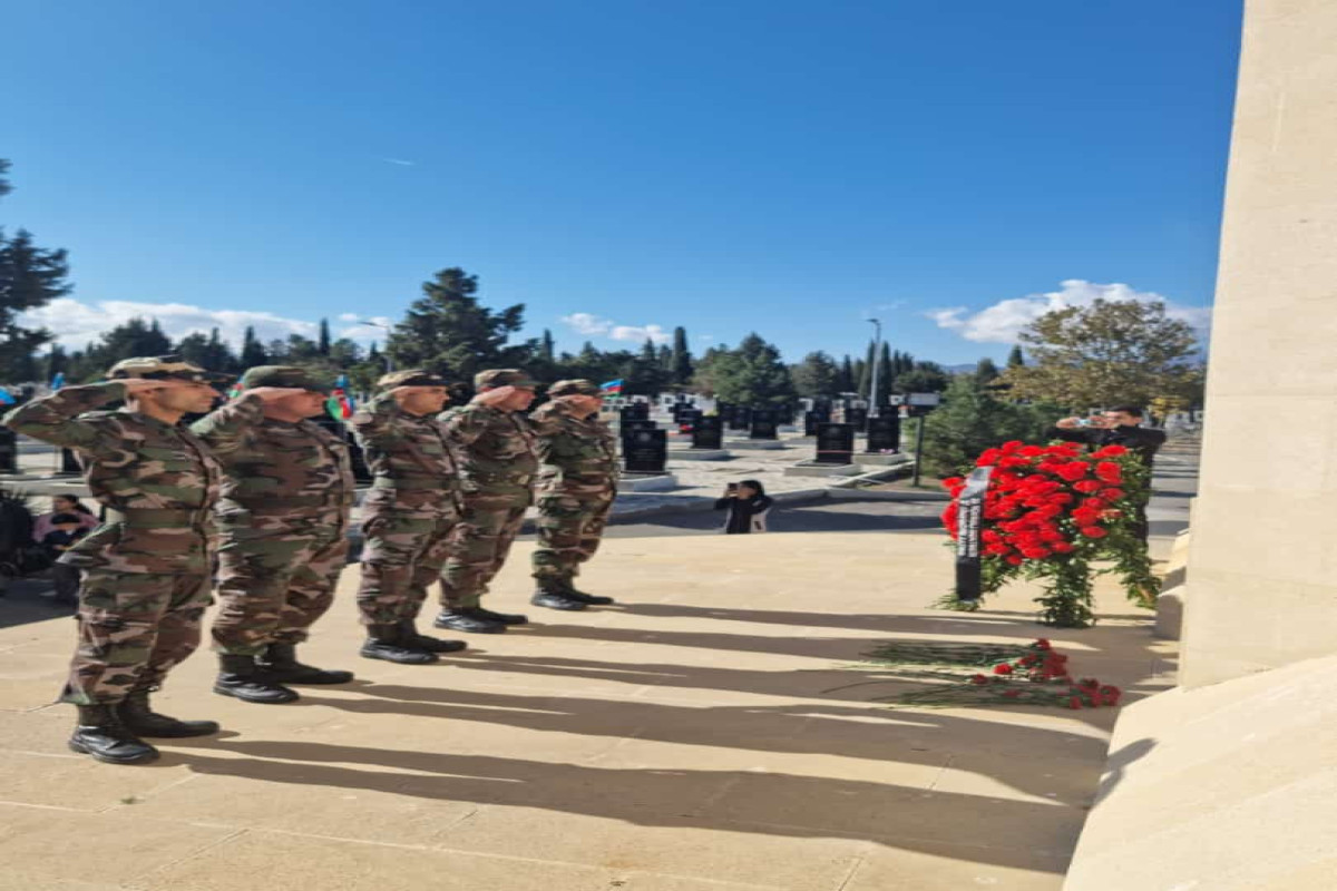 Mülki müdafiə qoşunlarının hərbçisi şəhid Rəşad Şəfiyevin xatirəsi anılıb - FOTO 