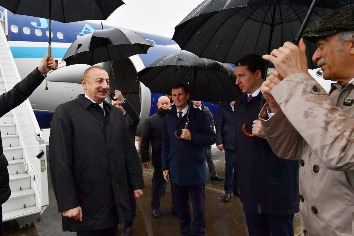 Prezident İlham Əliyev Soçiyə işgüzar səfərə gedib