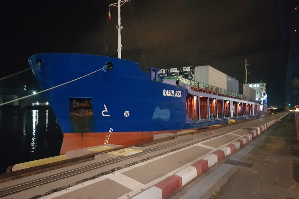 Грузы,  отправленные судном «Расул Рза» из Центральной Азии, доставлены в Констанцу
