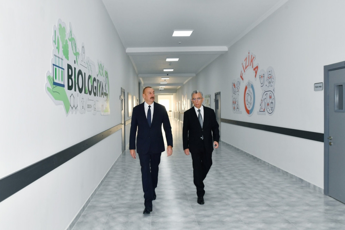 President Ilham Aliyev viewed conditions created at newly-built school complex No87 in Surakhani district, Baku