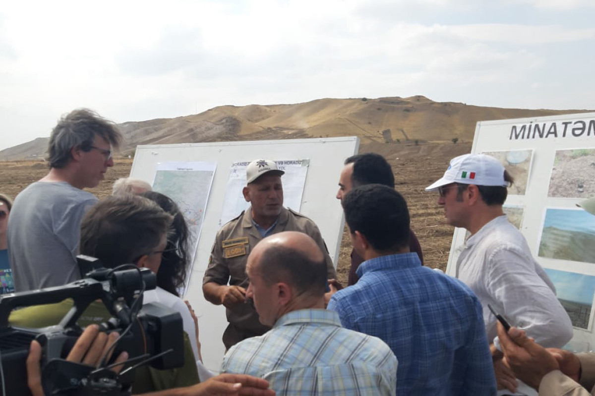 International travelers view mine clearance works in Azerbaijan