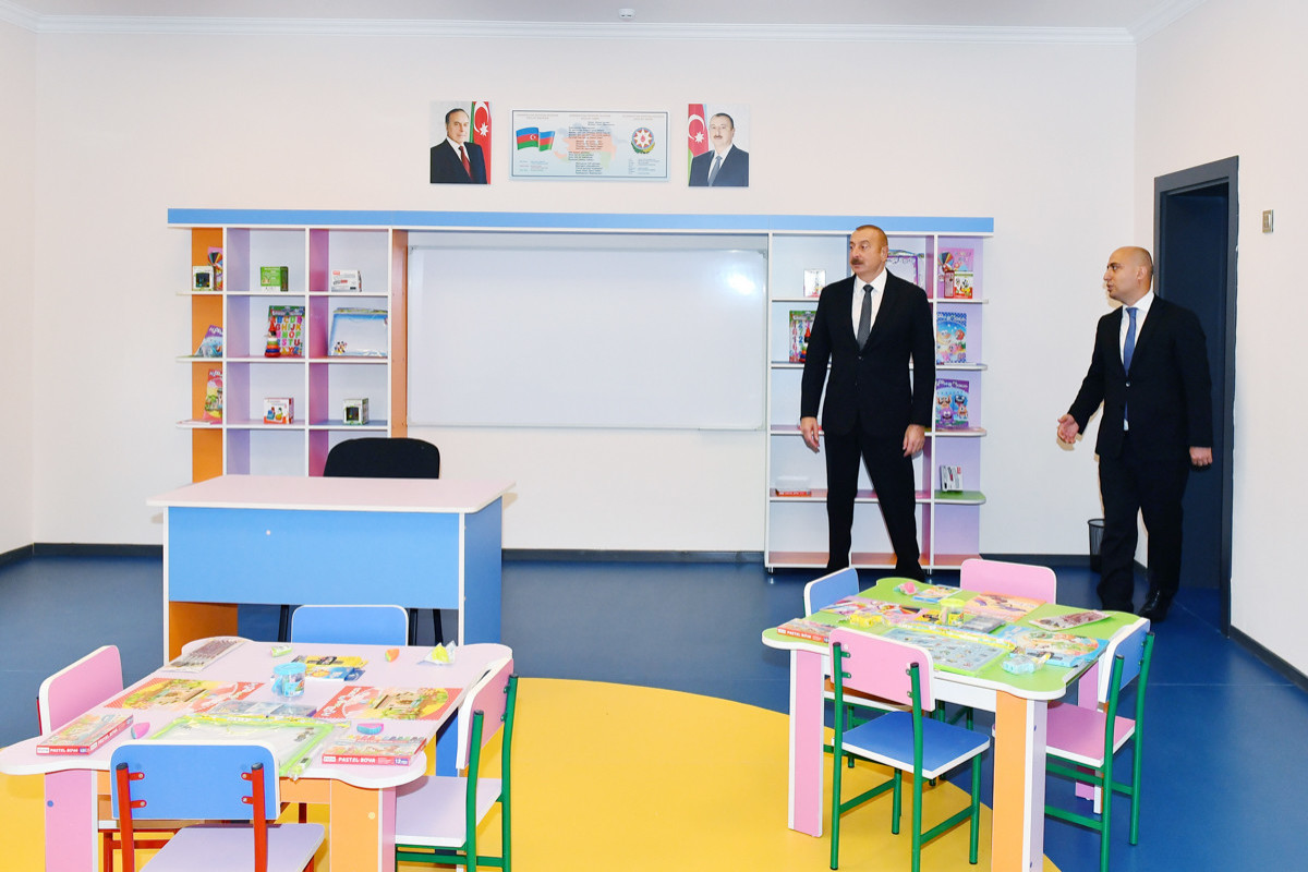 Prezident İlham Əliyev 335 nömrəli tam orta məktəbin açılışında iştirak edib