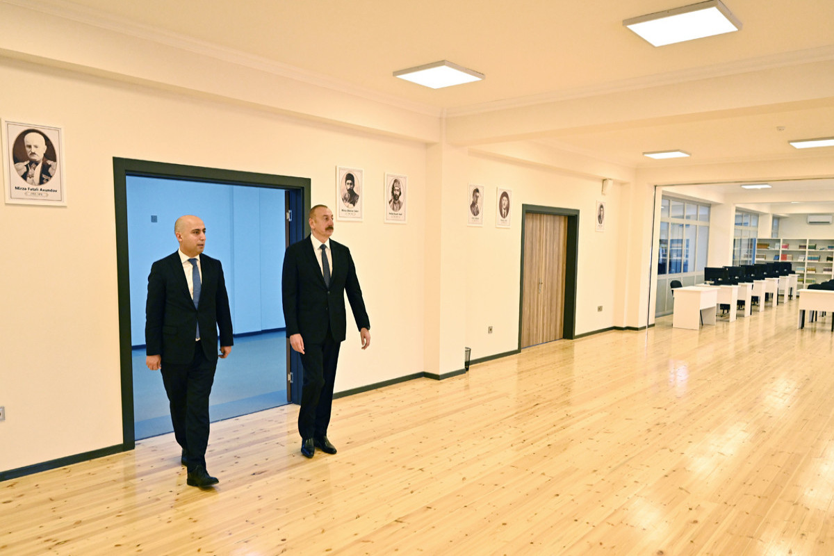 Prezident İlham Əliyev 335 nömrəli tam orta məktəbin açılışında iştirak edib