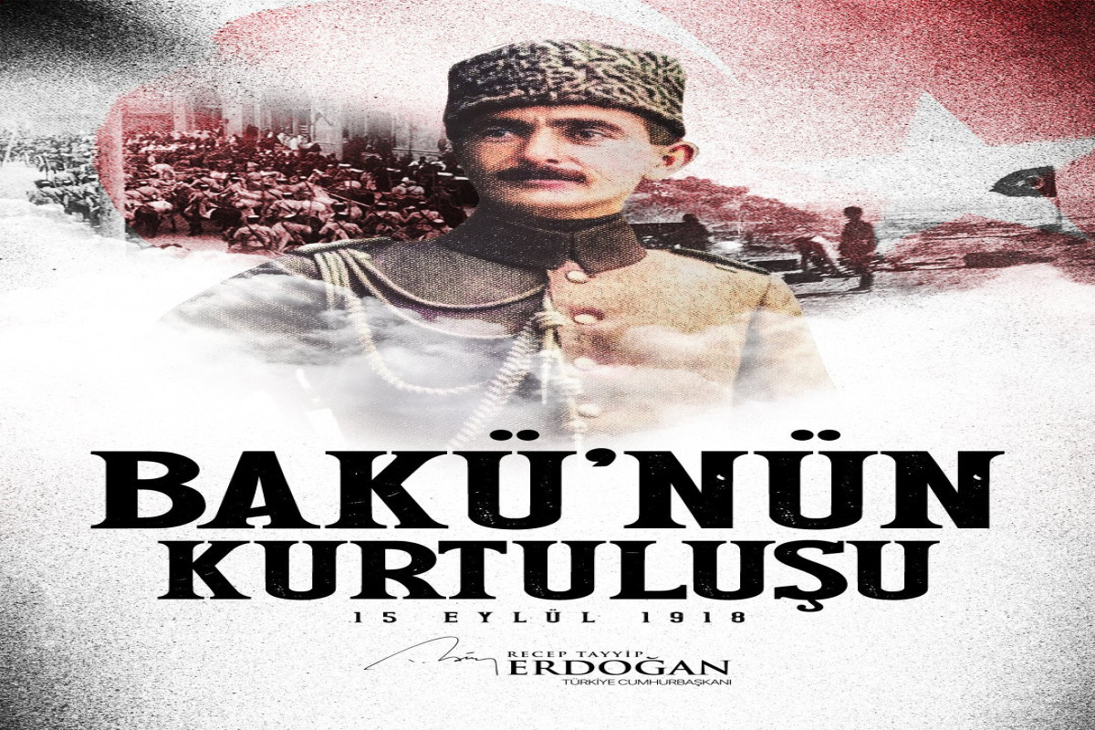 Эрдоган поделился публикацией по случаю годовщины освобождения Баку-ФОТО 