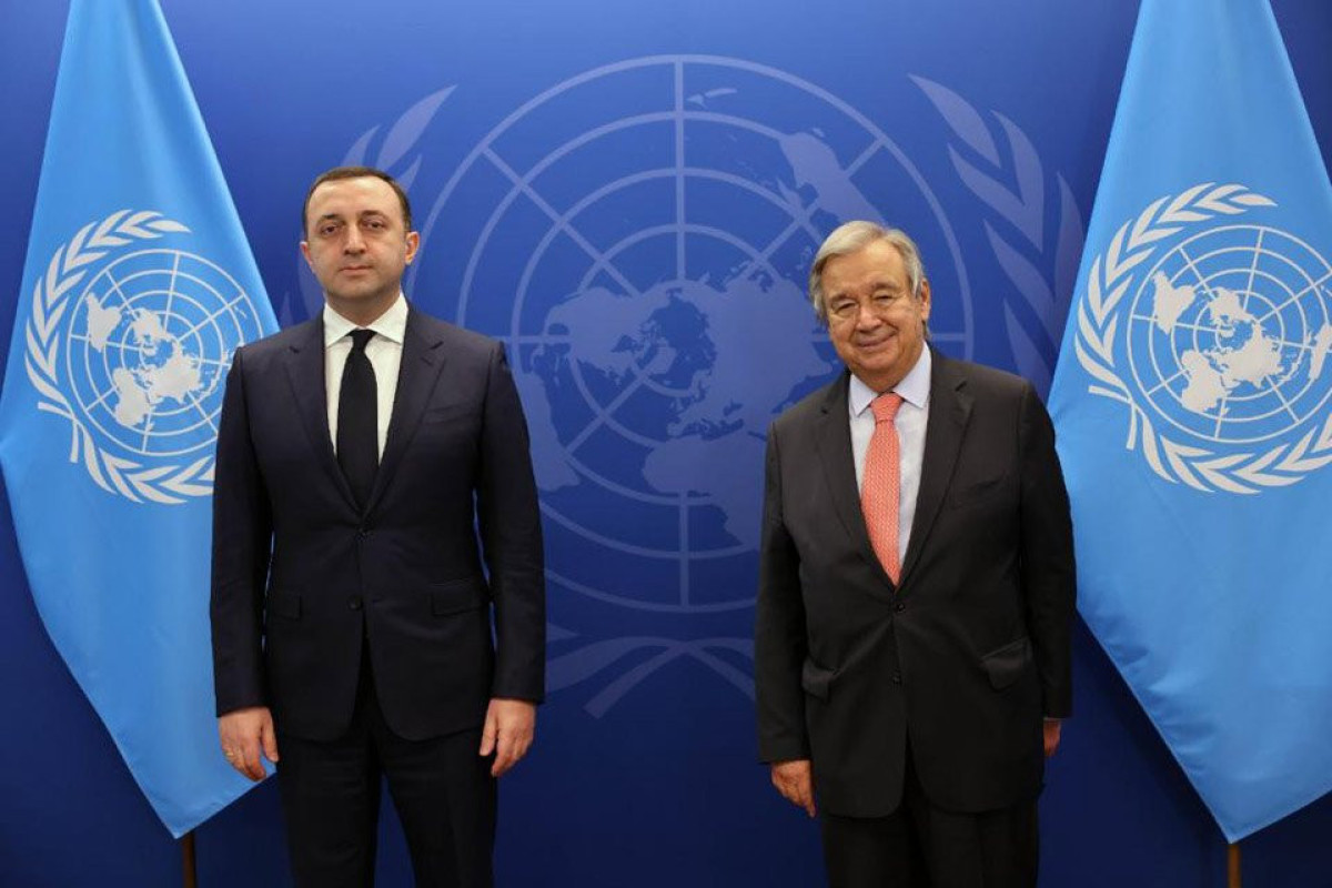 Georgian Prime Minister Irakli Garibashvili met with UN Secretary-General António Guterres