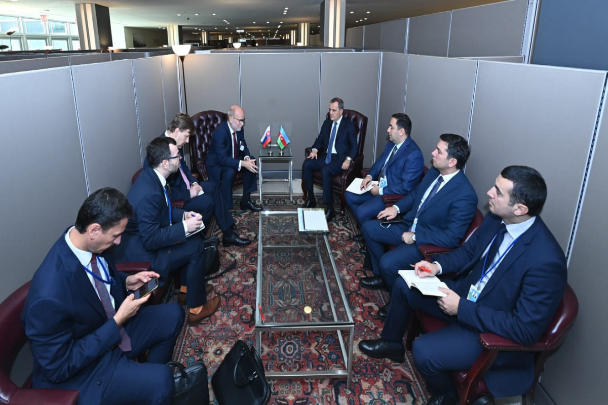 Джейхун Байрамов встретился с министром иностранных и европейских дел Словацкой Республики Растиславом Качером