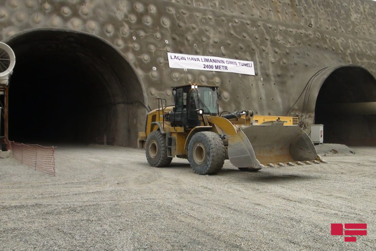 Laçın aeroportunun girişində tikilən tunelin uzunluğu 2400 metr olacaq - FOTO 