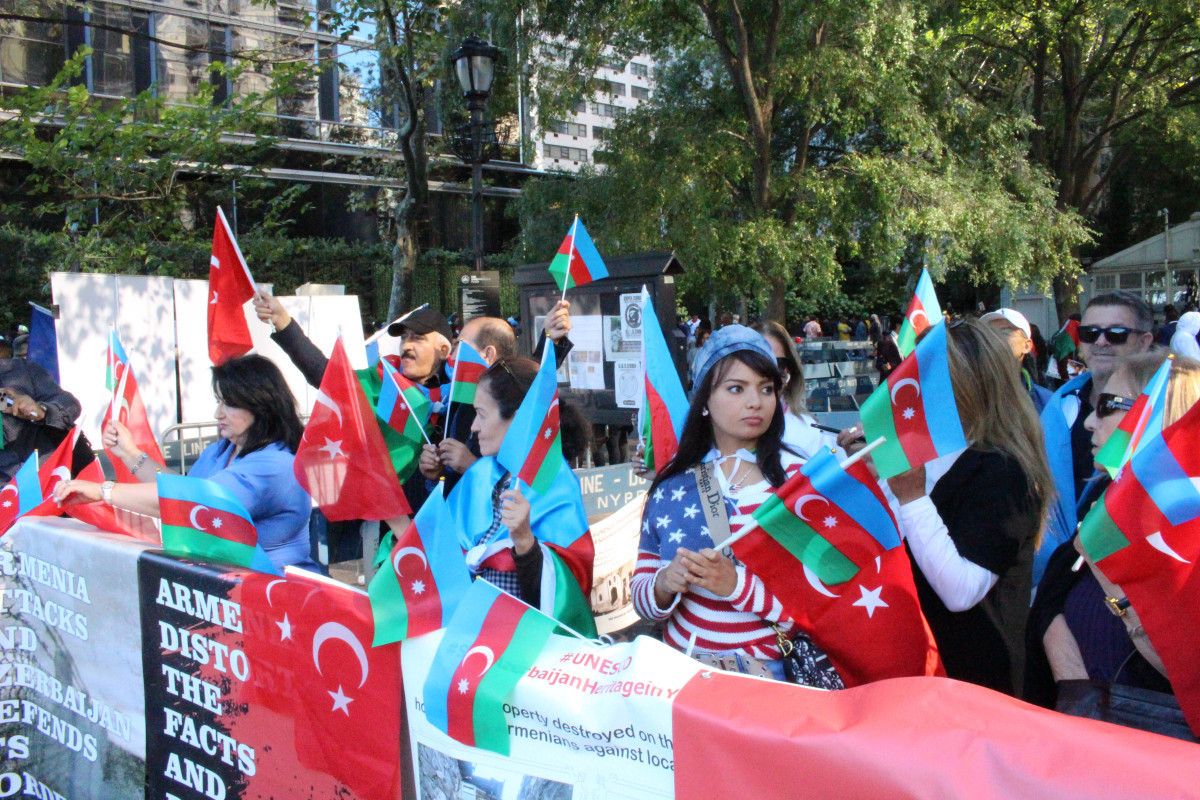 Armenia's provocations were protested in front of the UN headquarters