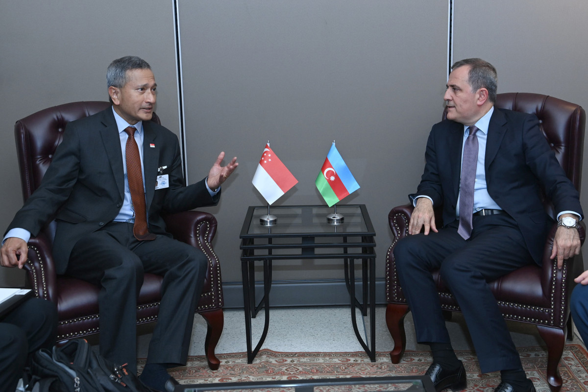 Джейхун Байрамов встретился с министром иностранных дел Сингапура-ФОТО 