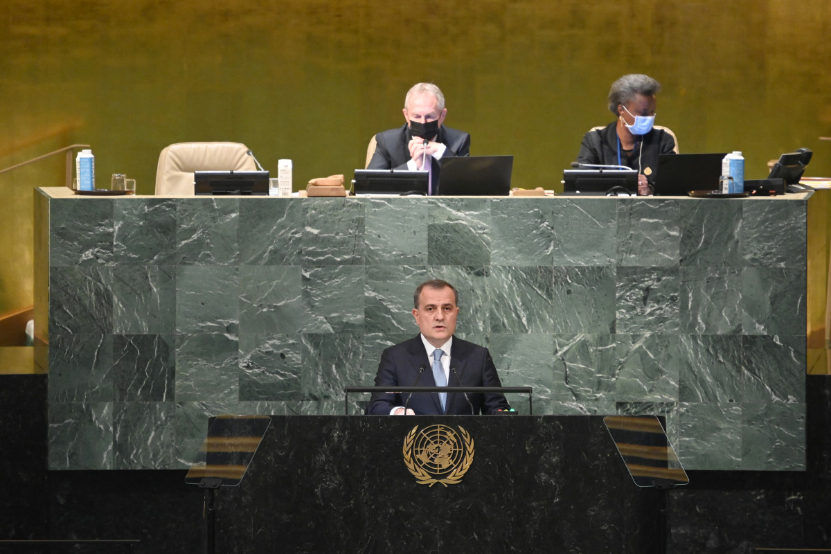 Выступление Джейхуна Байрамова на 77-й сессии Генеральной Ассамблеи ООН