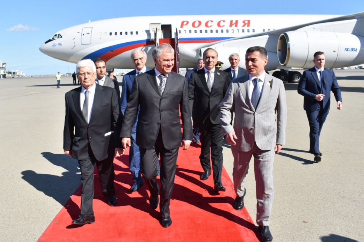 Chairman of the Russian State Duma arrives in Azerbaijan