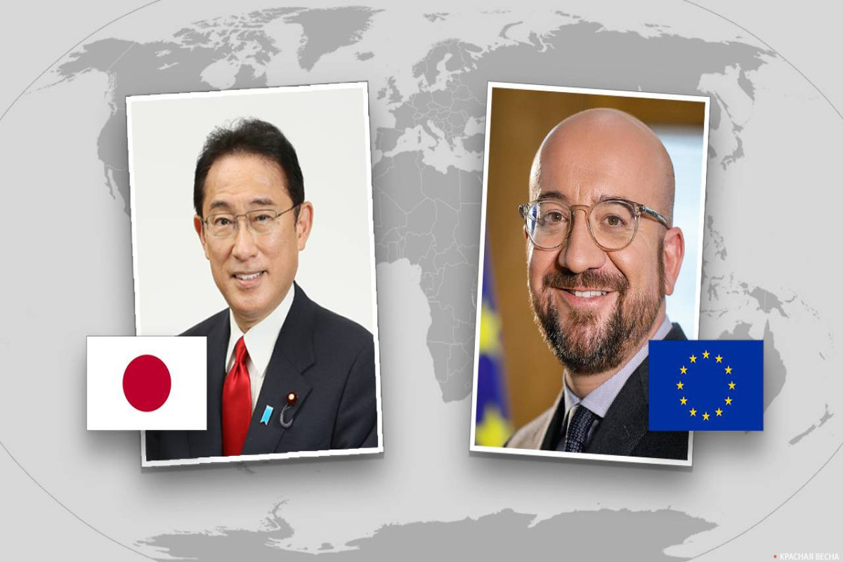 Премьер Японии и глава Евросовета договорились сохранять в силе санкции против России