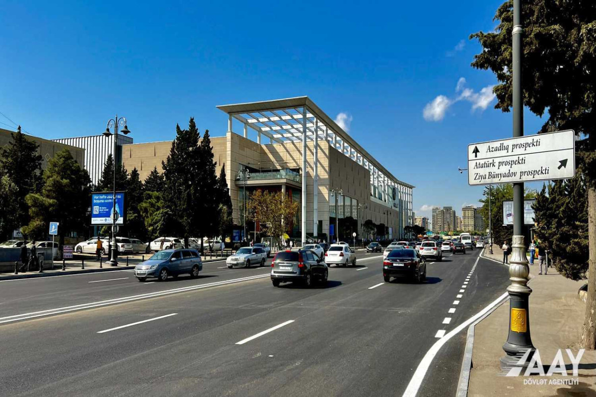 Завершены ремонтные работы на проспекте Фатали хана Хойского-ФОТО 