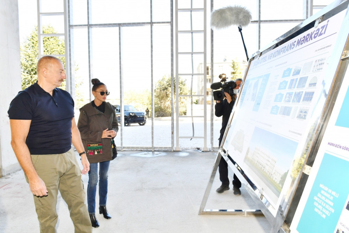 President Ilham Aliyev viewed progress of construction works at Shusha hotel and conference center-<span class="red_color">UPDATED