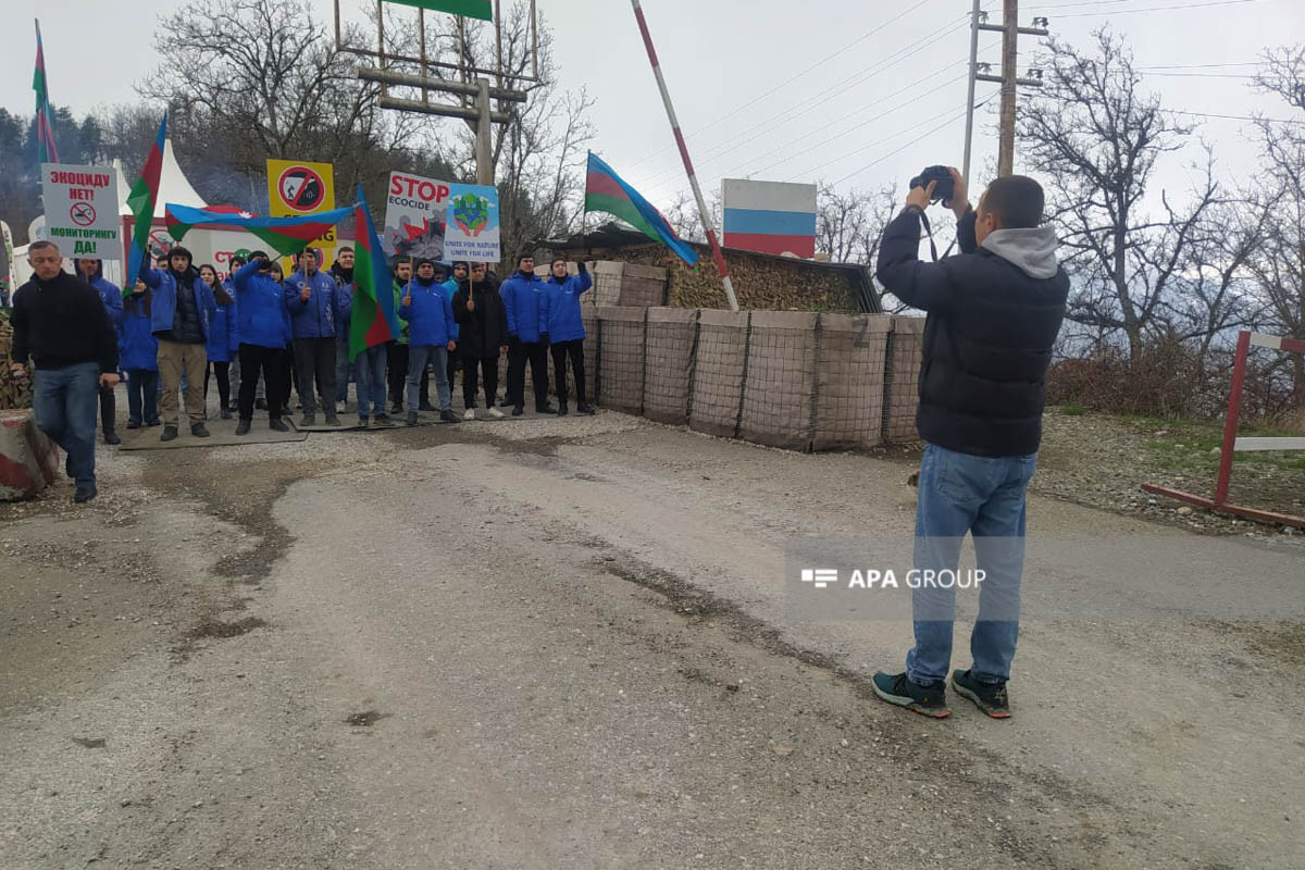 Xarici KİV nümayəndələri Laçın - Xankəndi yolunda aksiyanı izləyib - FOTO 