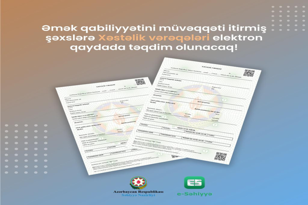 Bu il “Elektron xəstəlik vərəqəsi” sisteminə keçid nəzərdə tutulub  - VİDEO 