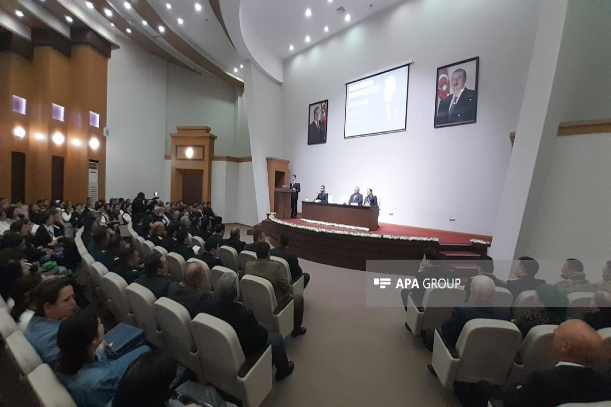 Zaqatalada “Heydər Əliyev və şanlı Zəfər tariximiz” adlı konfrans keçirilib - FOTO 