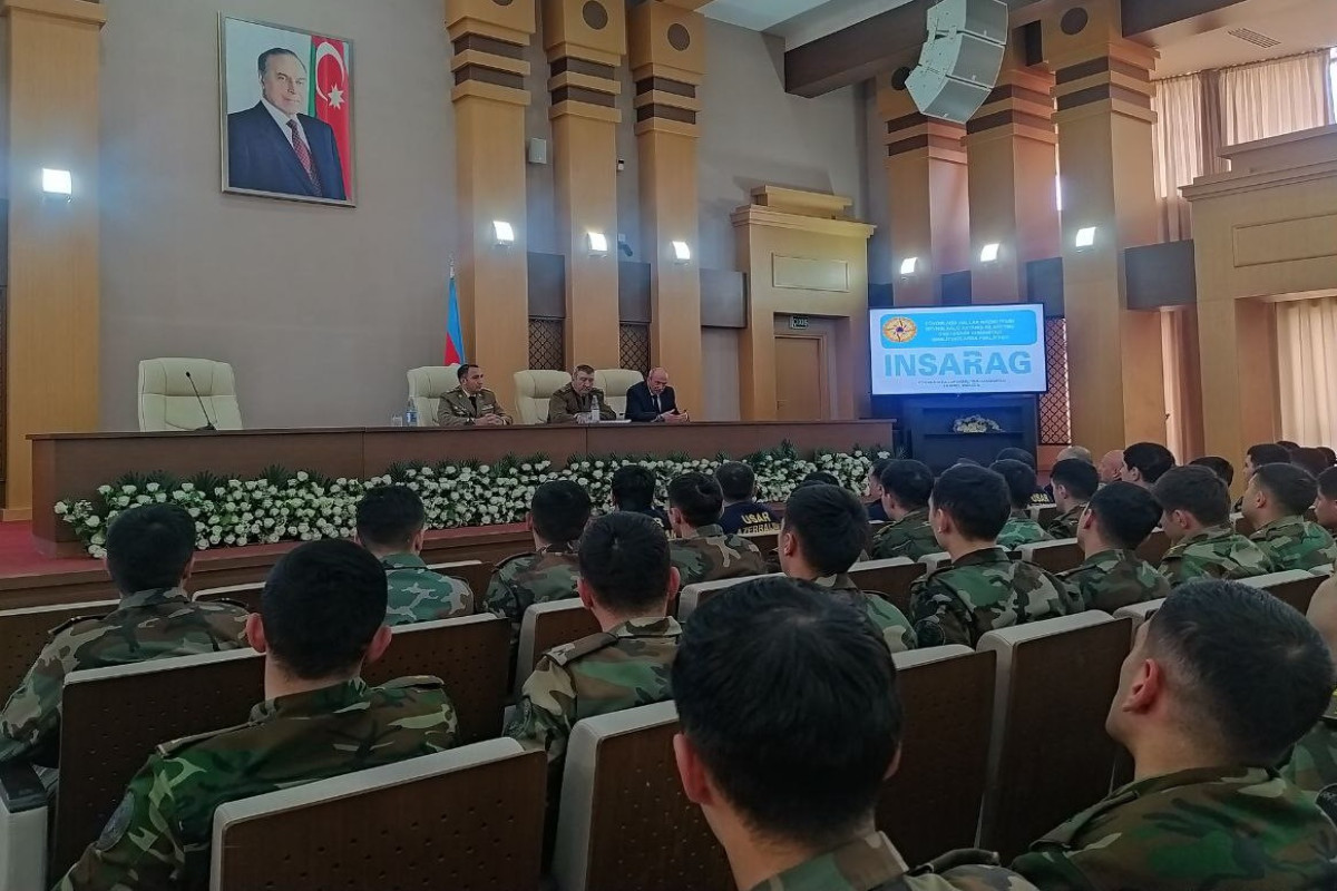 FHN-in beynəlxalq humanitar əməliyyatlarda fəaliyyəti mövzusunda tədbir keçirilib - FOTO 