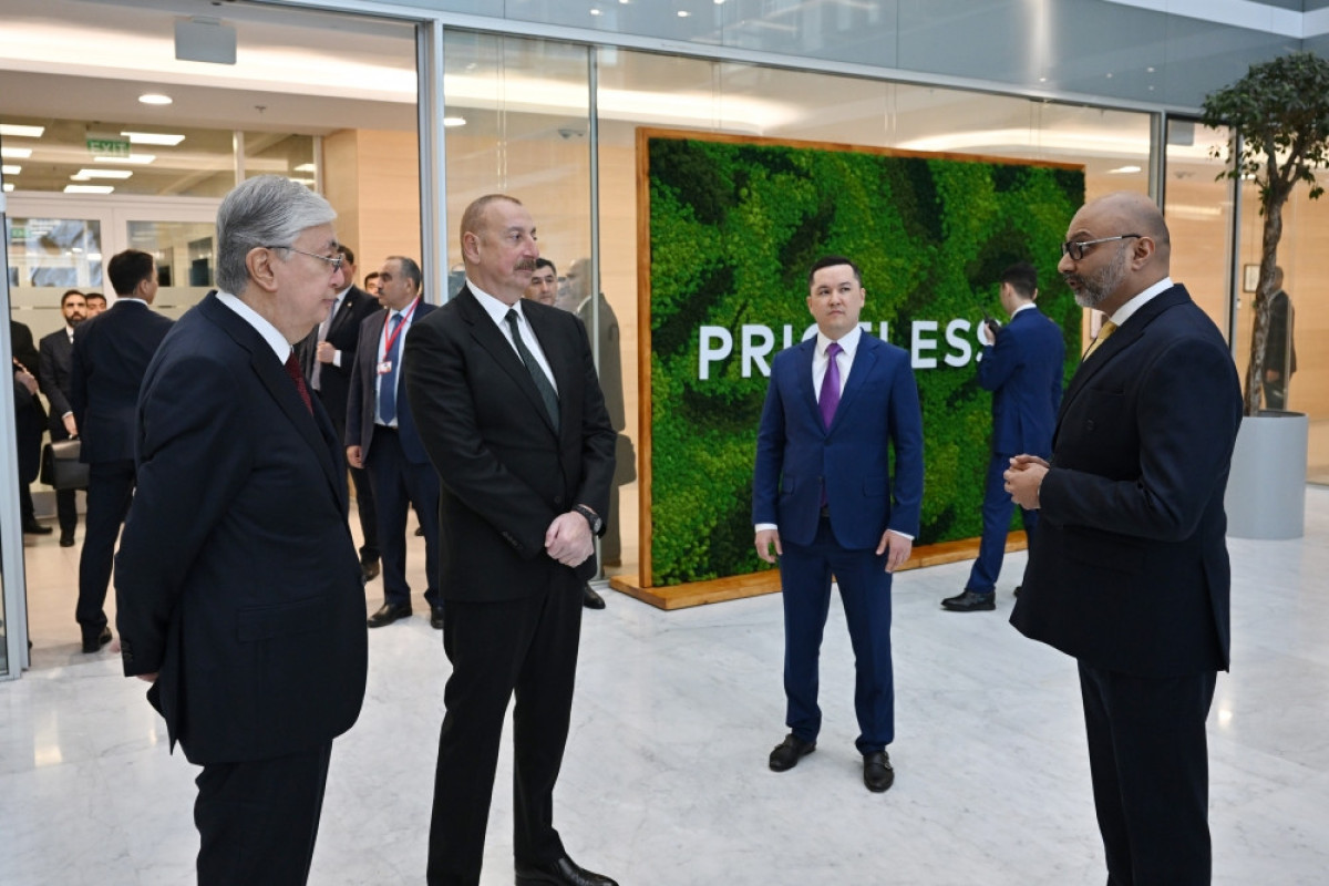 Azərbaycan və Qazaxıstan prezidentləri Astana Beynəlxalq Maliyyə Mərkəzində olublar - YENİLƏNİB 
