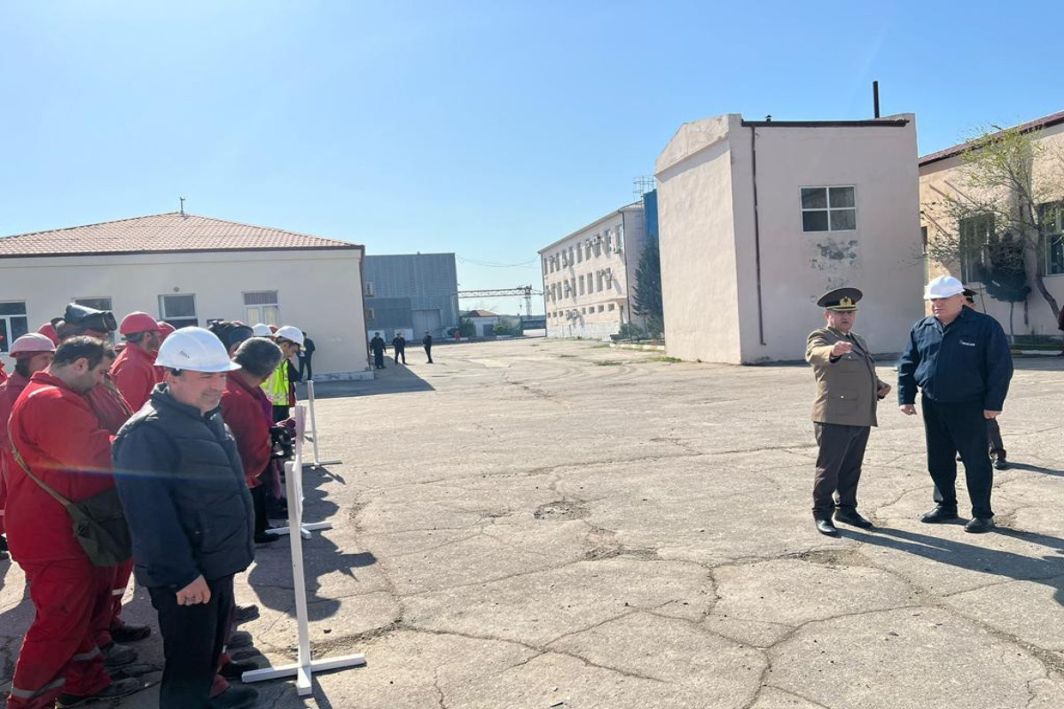 FHN  “Neftqaztikinti” Trestində obyekt mülki müdafiə məşqi keçirib - FOTO 