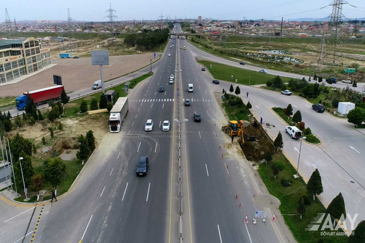 Bakı-Rusiya avtomobil yolunda yeni yerüstü piyada keçidinin inşasına start verilib - FOTO 