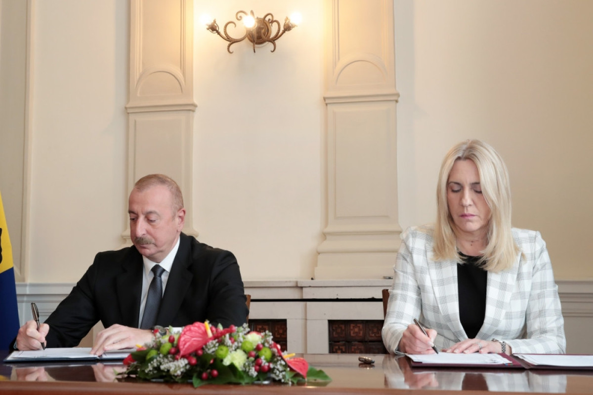 Azərbaycanla Bosniya və Herseqovina arasında strateji tərəfdaşlıq haqqında Bəyannamə imzalanıb