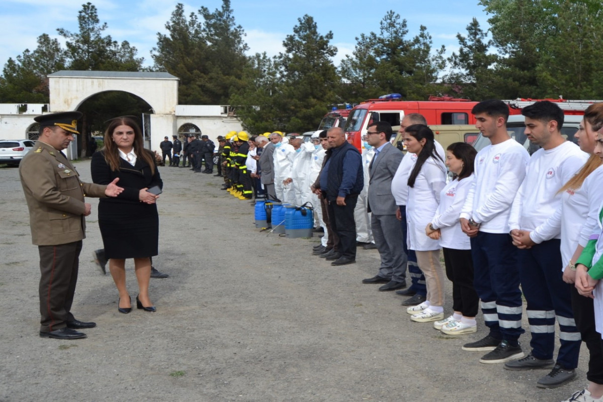 Zərdabda nümunəvi mülki müdafiə məşqi keçirilib