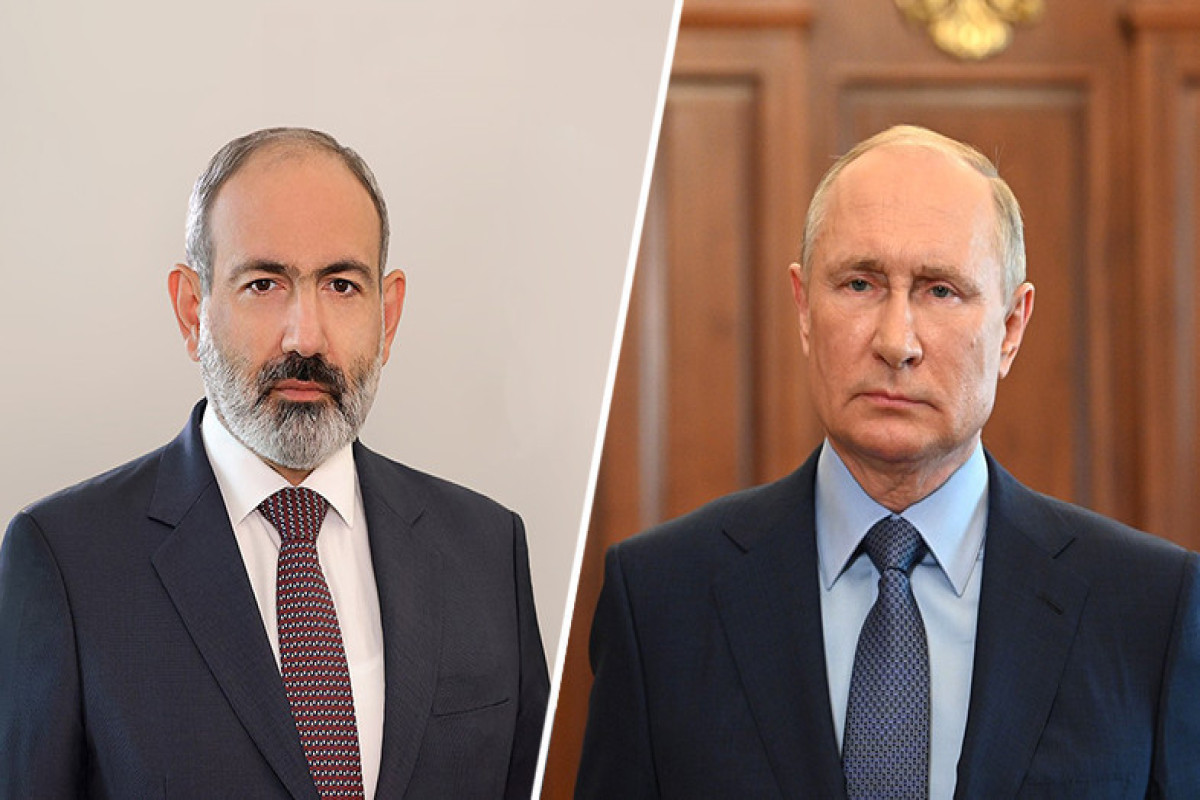 Ermənistan Baş naziri Nikol Paşinyan və Rusiya Prezidenti Vladimir Putin