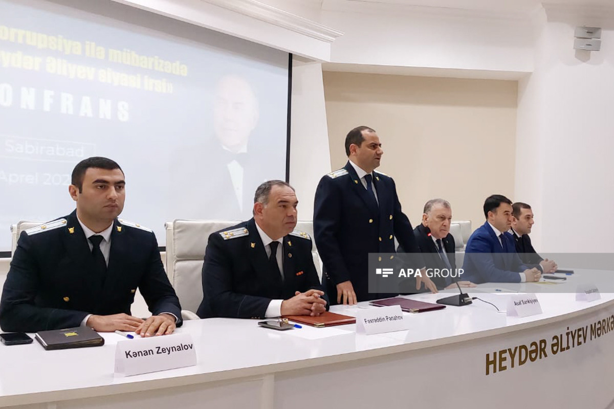 Sabirabadda “Korrupsiya ilə mübarizədə Heydər Əliyev siyasi irsi” adlı konfrans keçirilib - FOTO 