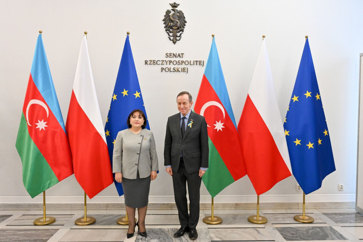 Sahibə Qafarova Polşa Senatının sədri ilə görüşüb