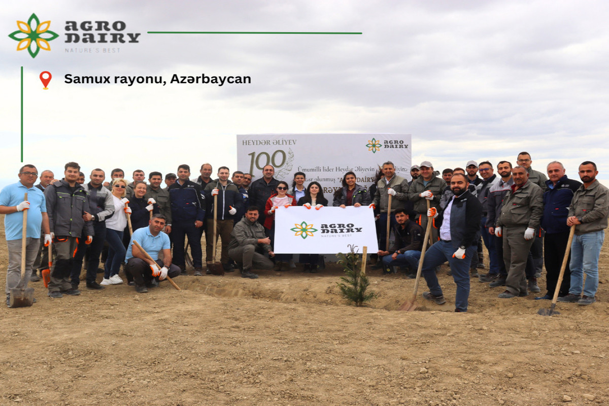 "Agro Dairy” Heydər Əliyevin 100-cü ildönümü münasibətilə ağacəkmə aksiyası keçirib - FOTO 