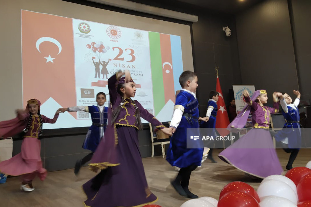 Gəncədə Türkiyənin 23 aprel - Milli Suverenlik və Uşaq Bayramı qeyd edilib - FOTO 