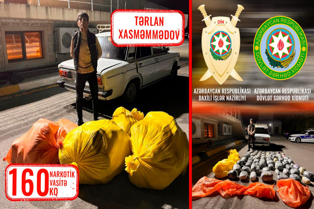 Azerbaijani MIA and SBS conducted operation in Beylagan, seized 160 kg of drugs