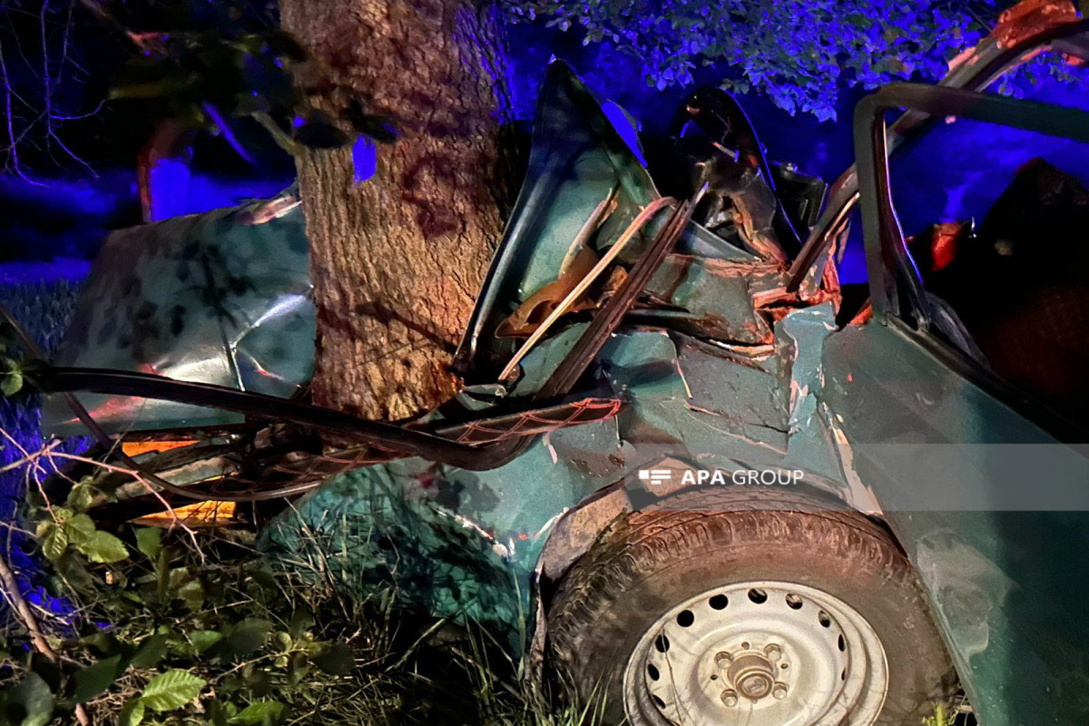 3 people dead after car crashes into tree in Azerbaijan's Aghdam-PHOTO 