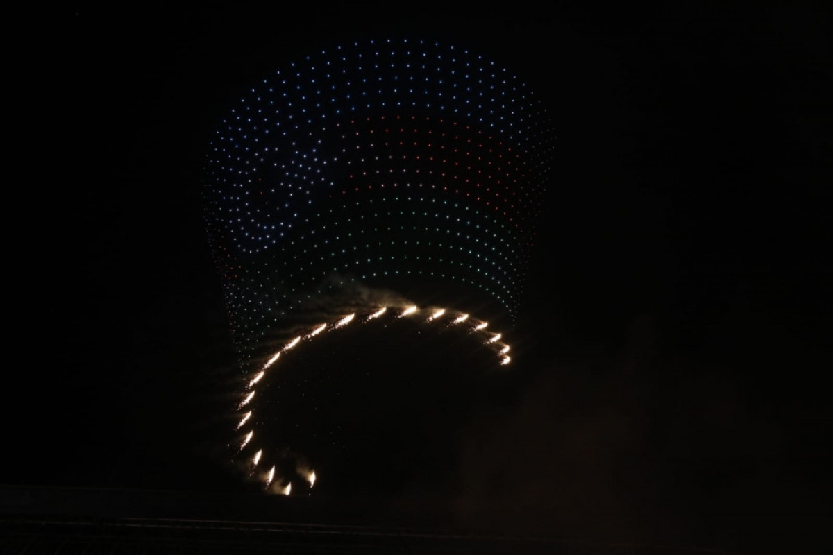 Baku hosts an enormous drone show for the first time-PHOTO 