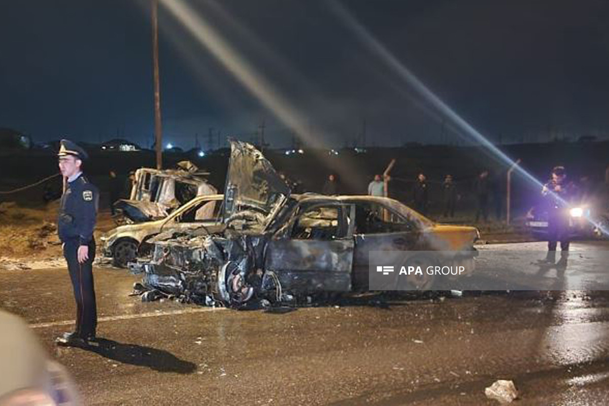 Страшное ДТП в Баку: три человека сгорели заживо-ФОТО -ОБНОВЛЕНО 