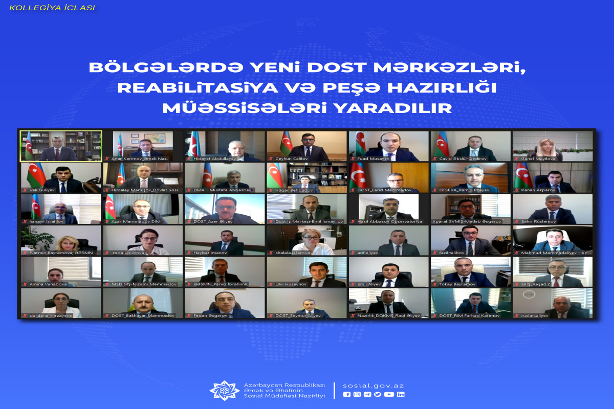 Bölgələrdə yeni DOST Mərkəzləri, reabilitasiya və peşə hazırlığı müəssisələri yaradılır