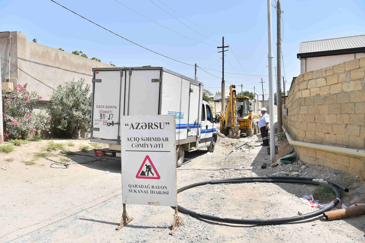 Qaradağın 2 yaşayış massivinin içməli su təchizatı yaxşılaşdırılıb