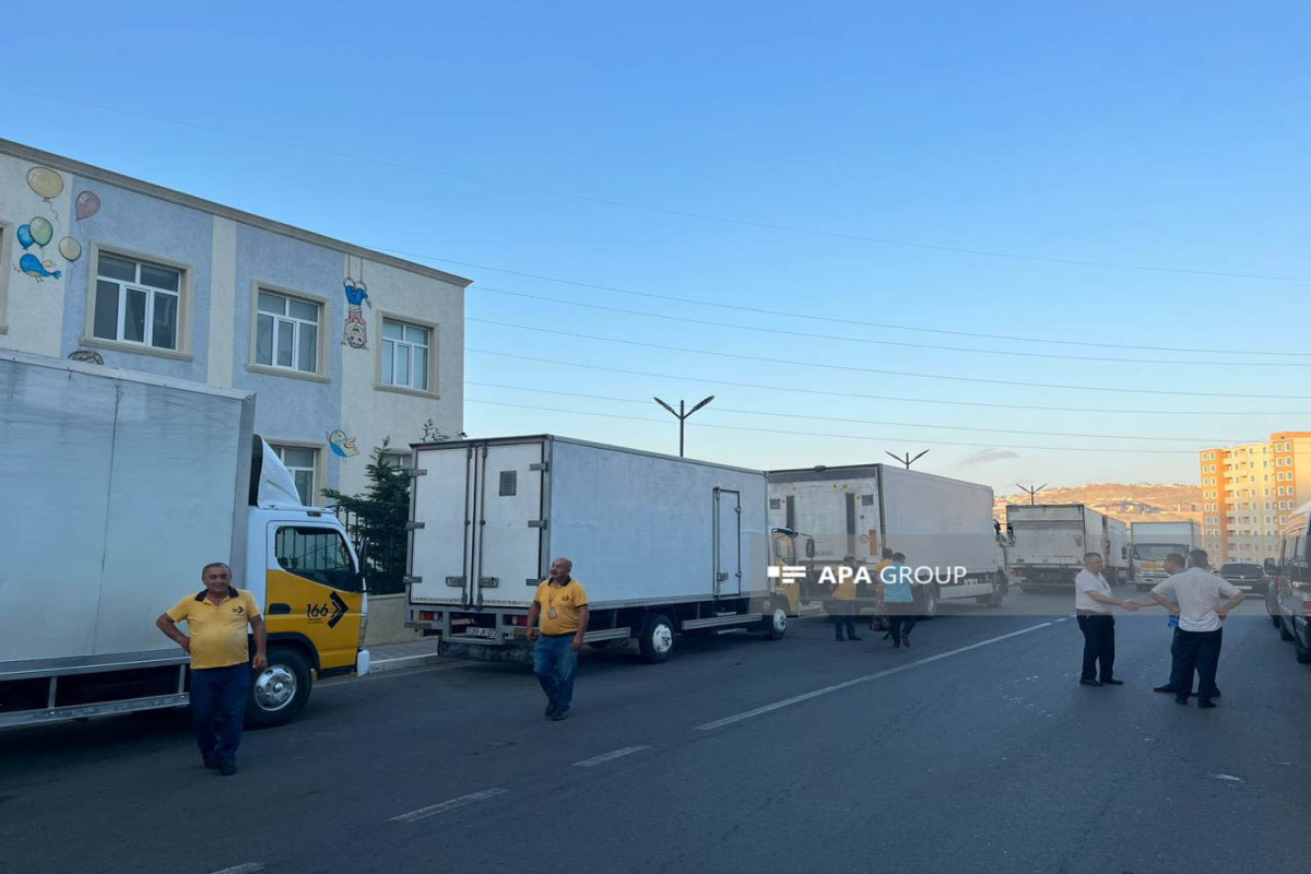 Füzuli şəhərinə yola salınmış ilk köç mənzil başına çatıb - YENİLƏNİB-1  - FOTO  - VİDEO 