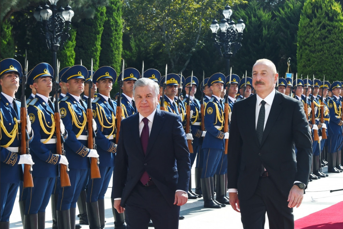 Özbəkistan Prezidentinin rəsmi qarşılanma mərasimi olub