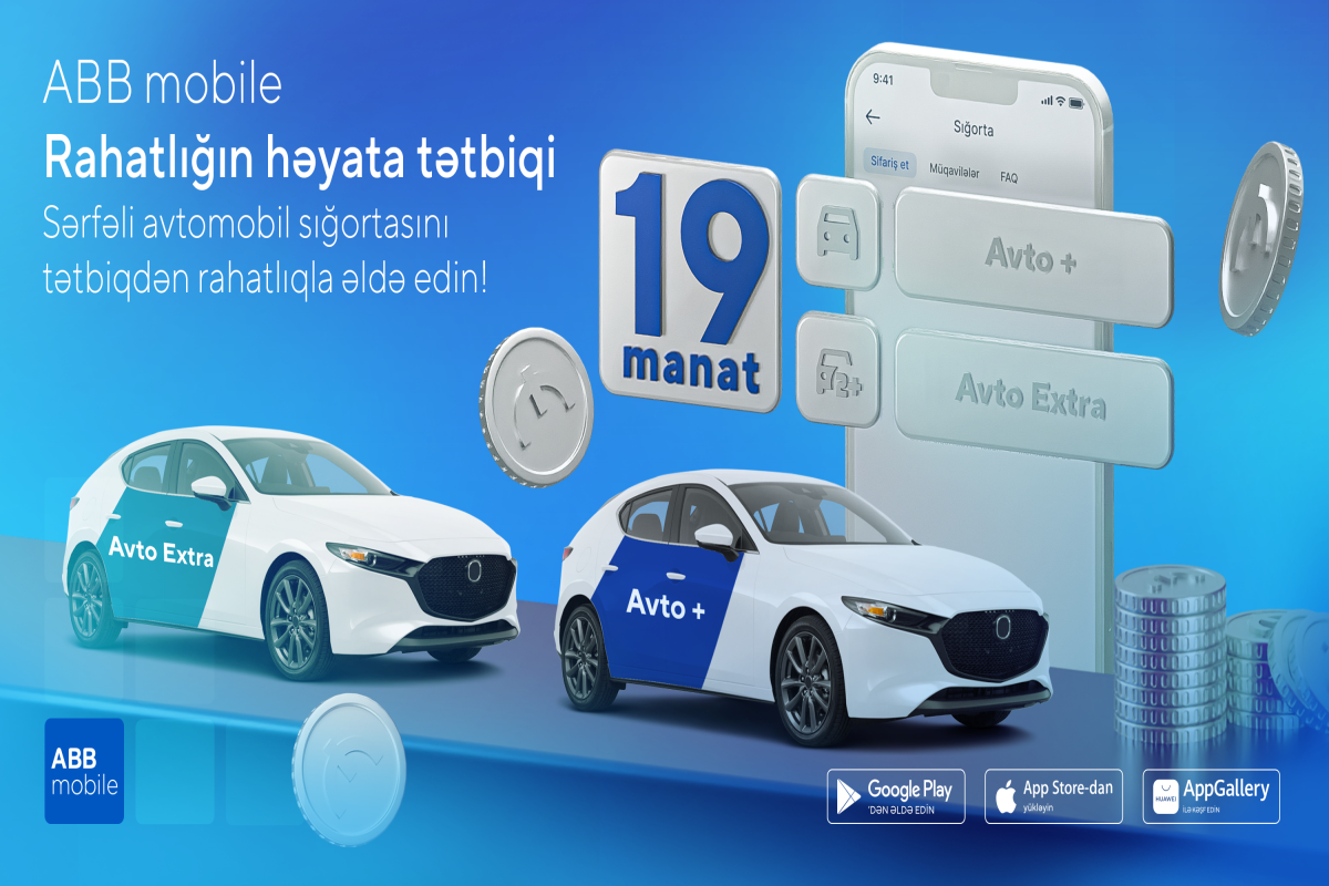 ABB mobile ilə 19 AZN ödəməklə könüllü avtomobil sığortası