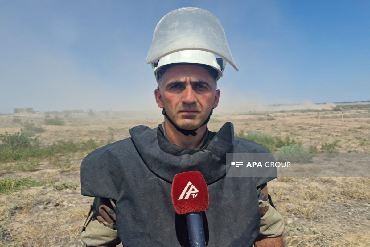 Azad olunmuş ərazilərdə minaaxtaran itlərin iştirakı ilə gündə 1200 kvadratmetrədək ərazi təmizlənir