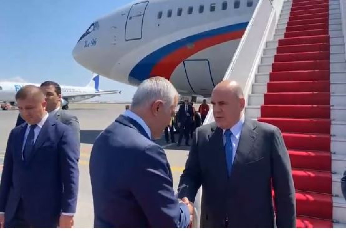 Russian Prime Minister Mishustin arrives in Armenia