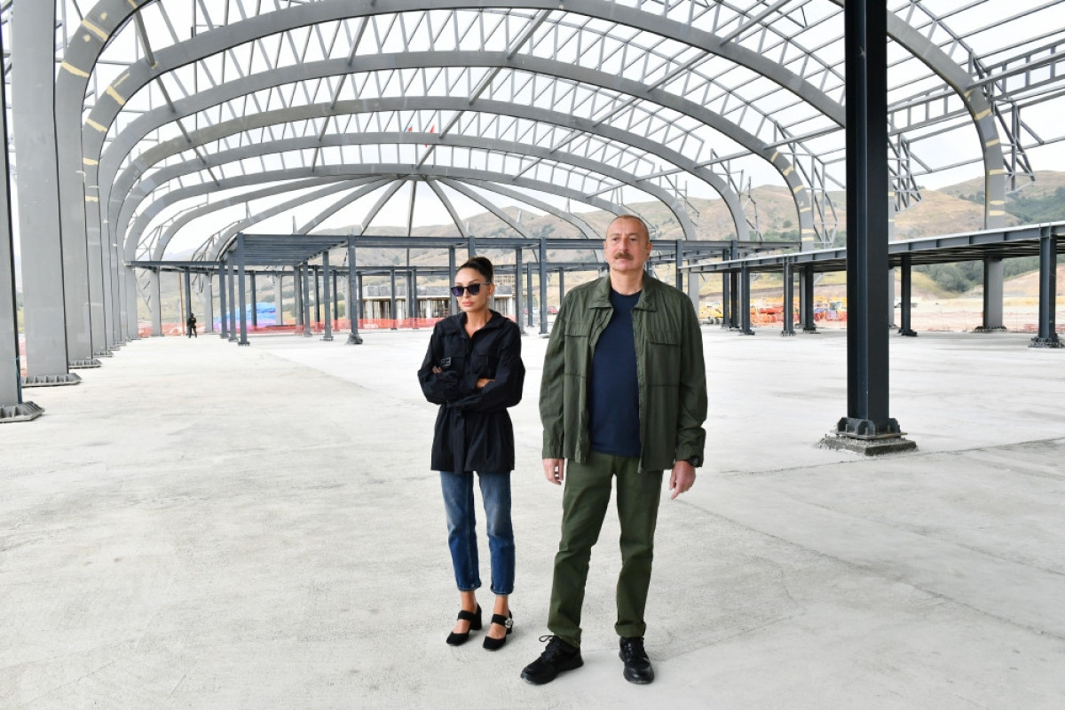 President Ilham Aliyev examined construction progress of Lachin International Airport